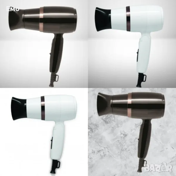 Сешоар Rosberg - 1600W - Черен, Бял. Сгъваема дръжка: Гаранция: 24 Месеца, снимка 1