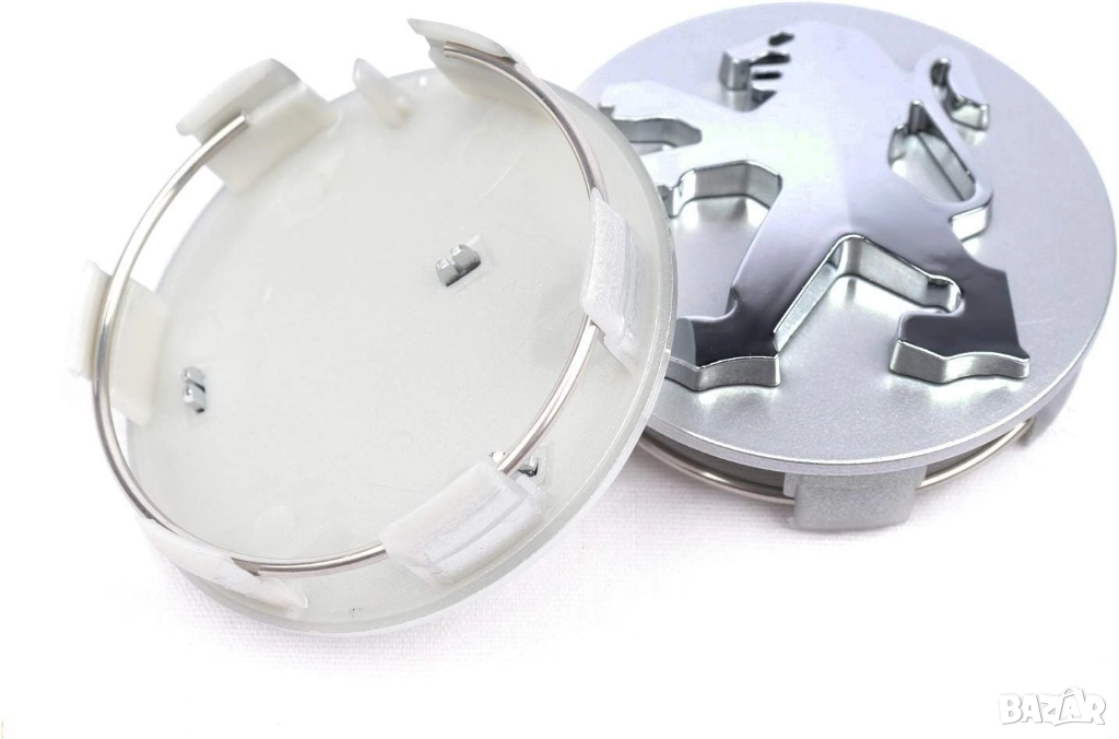 Комплект 4 броя централни капачки за джанти Peugeot 60 мм, снимка 1