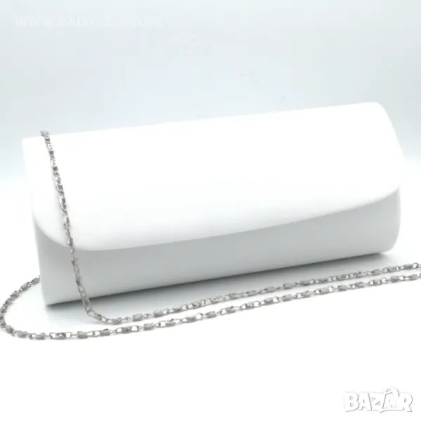Булчинска чанта клъч в бяло , снимка 1