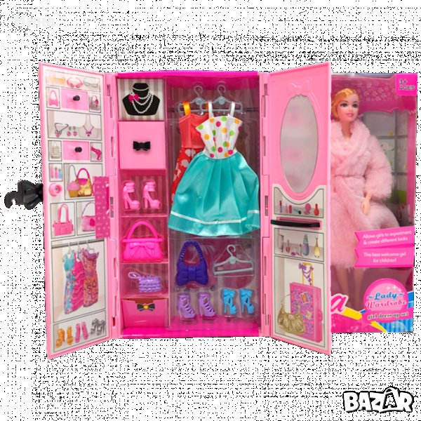 Кукла Барби с гардероб и аксесоари, снимка 1
