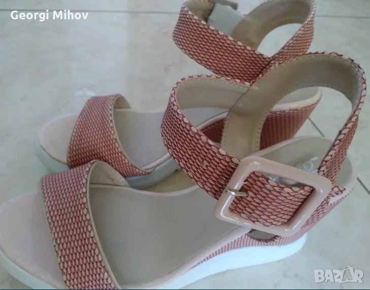 НОВИ!!! Сандалки цвят пудра номер 38 еко кожа НОВИ!!! , снимка 1