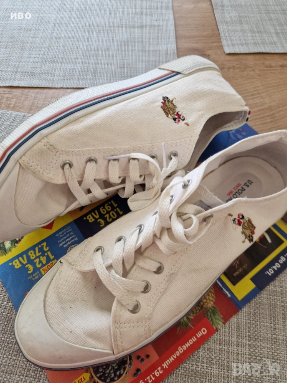 Бели  кецове POLO, снимка 1