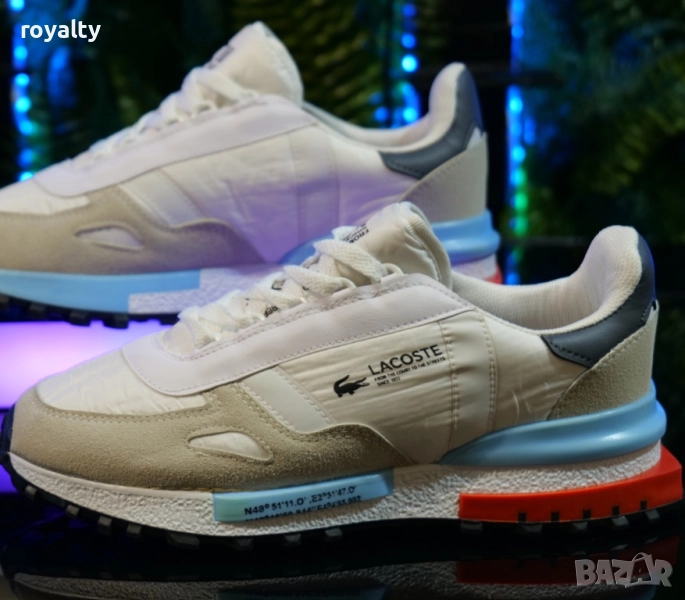Дамски Маратонки Lacoste elite active - Бяло и Синьо, снимка 1