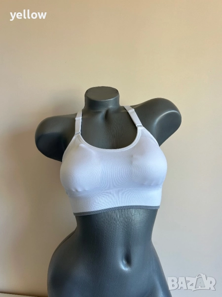 Бяло спортно бюстие ХС, снимка 1