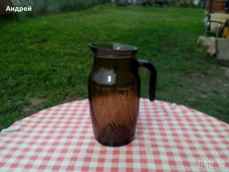 Стара стъклена кана #5, снимка 1