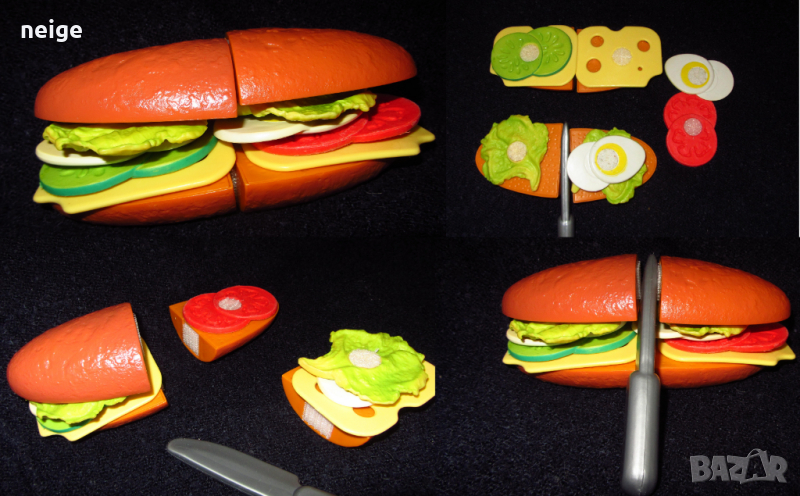 ELC cut&play комплект 13 части сандвич и нож, 3+, снимка 1