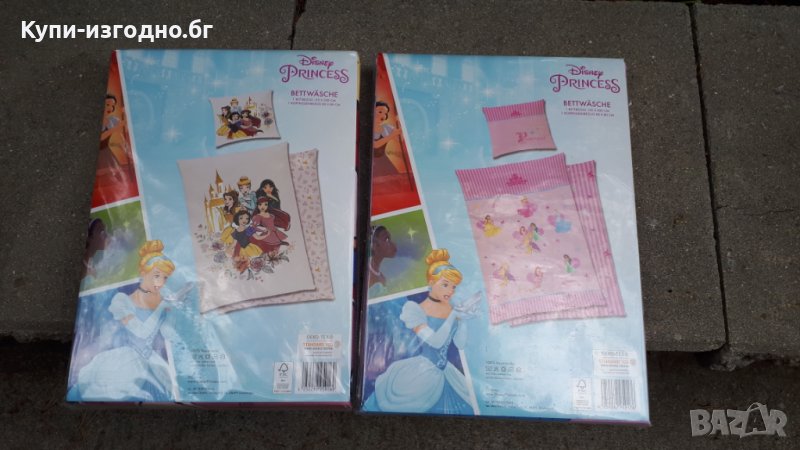 Спално бельо Disney Princess 135x200 см / 80x80 см , 100% памук , снимка 1
