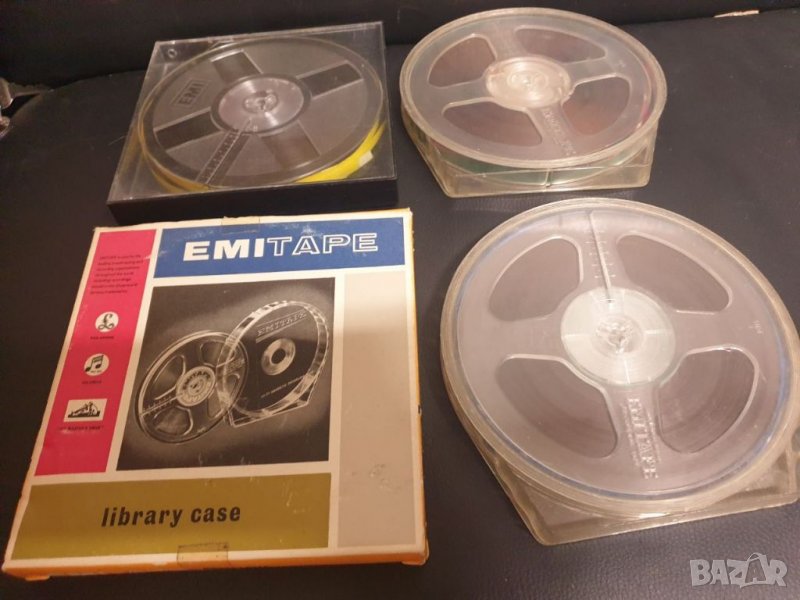 15см магнетофонна ролка Emitape С лента и пластмасова кутия. По 20лв./бр., снимка 1