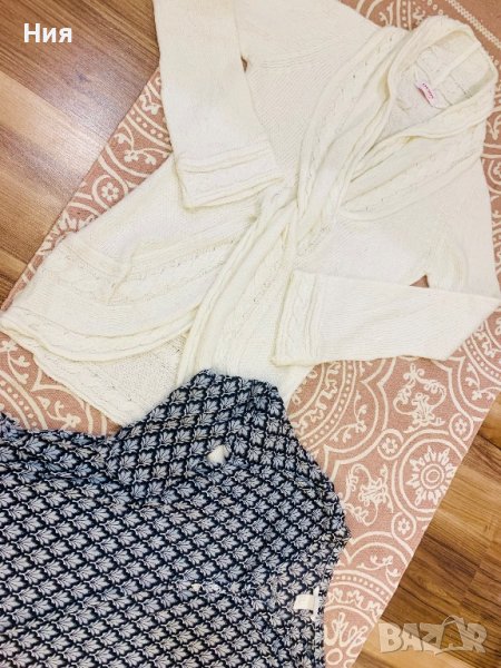 Лот бял пуловер ORSAY + H&M блузка, размер XS, снимка 1