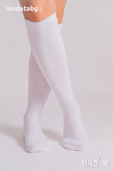 3/4 Модел класически чорапи в бял, червен и черен цвят ВСИЧКИ РАЗМЕРИ НАЛИЧНИ, снимка 1