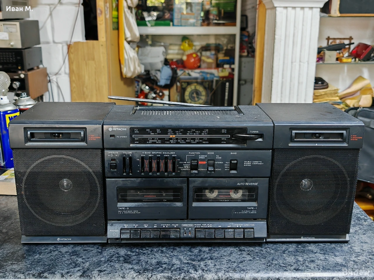 радиокасетофон Hitachi TRK-W545W , снимка 1