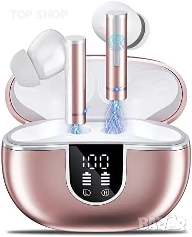 Нови Bluetooth 5.3 слушалки с HD микрофон HiFi стерео звук музика спорт, снимка 1