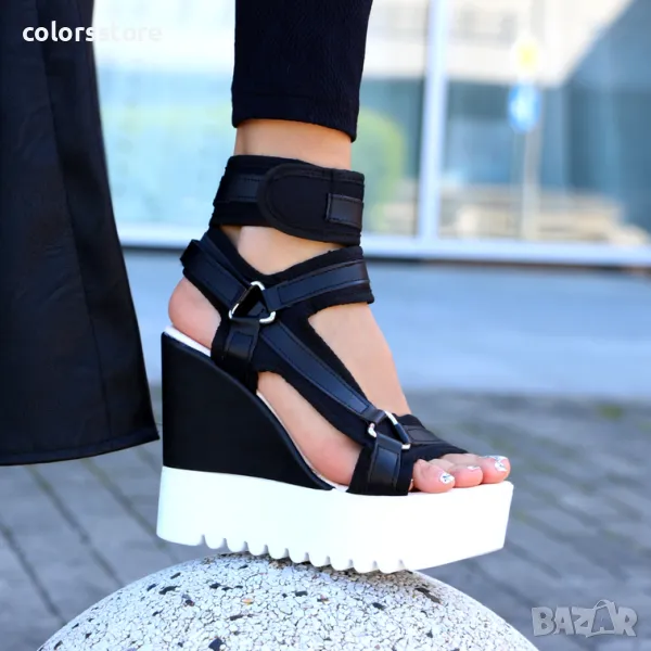 Сандали на платформа - черни - KD20, снимка 1