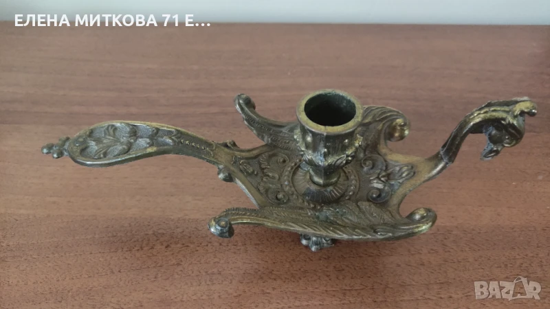 Красив бронзов свещник, снимка 1