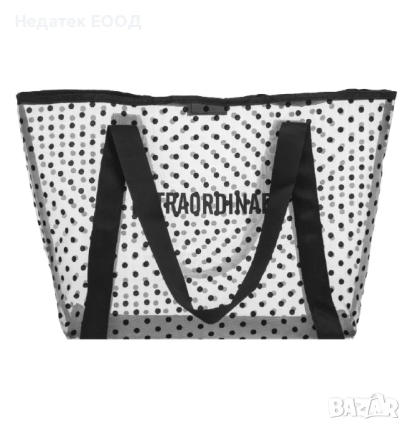 Плажна мрежеста чанта, Черен,  54x12x35см. , снимка 1