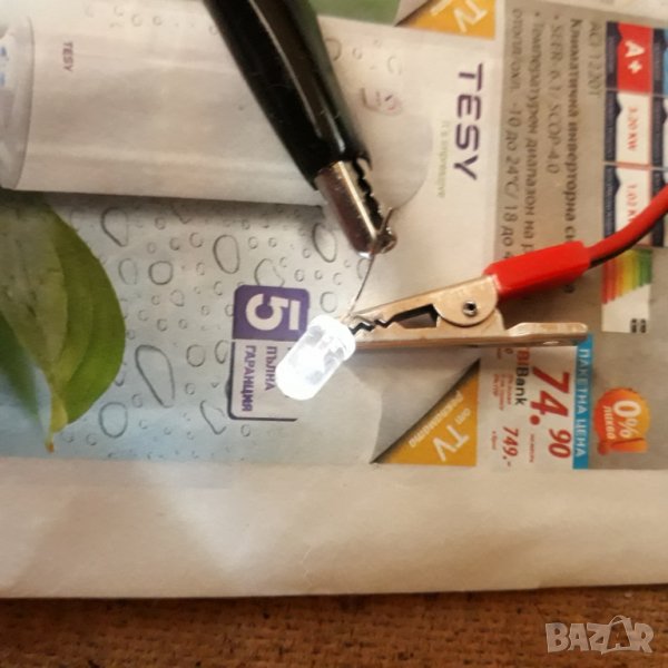 LED Светодиоди прозрачни мигащи 1.5hZ, снимка 1