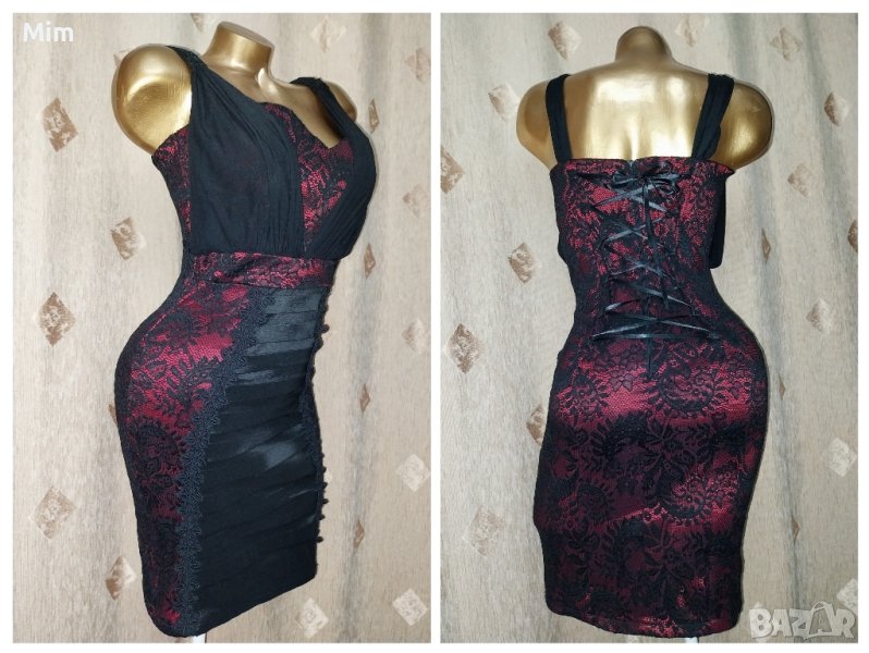 Melania M Черна права корсетна рокля , снимка 1