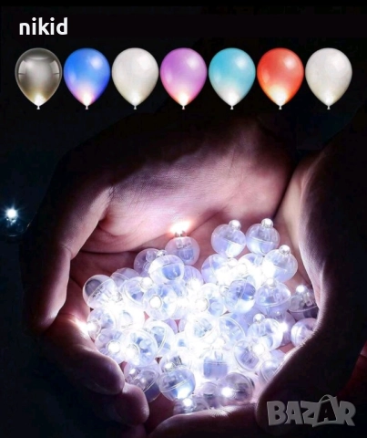 светещи светодиодни светодиоди LED светлини лампички осветление за балон балони и украса декорация, снимка 8 - Лед осветление - 40475180