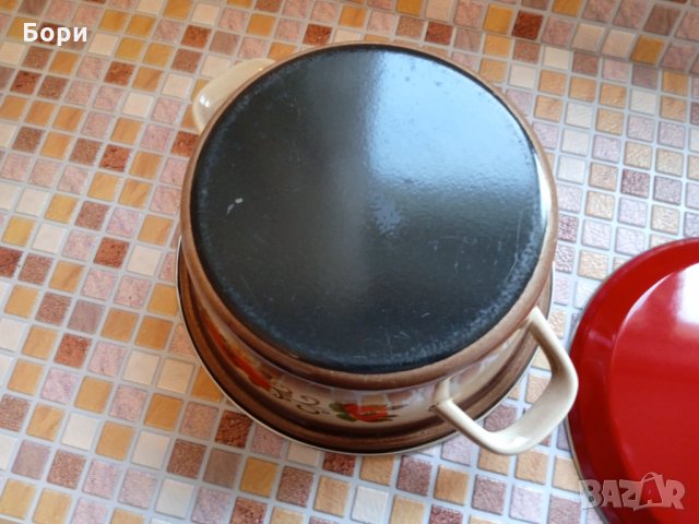 Немска емайлирана тенджера, снимка 7 - Съдове за готвене - 35078621
