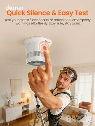 Heiman Zigbee 3.0 смарт оптичен (фотоелектричен) детектор за дим за Smart Home система, 1 бр., снимка 6 - Смарт домашни устройства (Smart Home) - 55827404