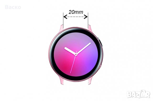 Силиконови каишки /20мм/ съвместими със Samsung Galaxy Watch Active 2, снимка 4 - Каишки за часовници - 30463238