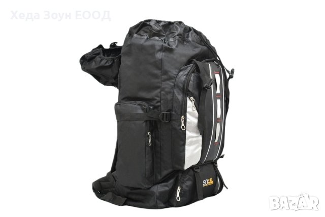 Туристическа раница от текстил 37 х 70 х 21см / Черна/Червена, снимка 3 - Чанти - 40820456