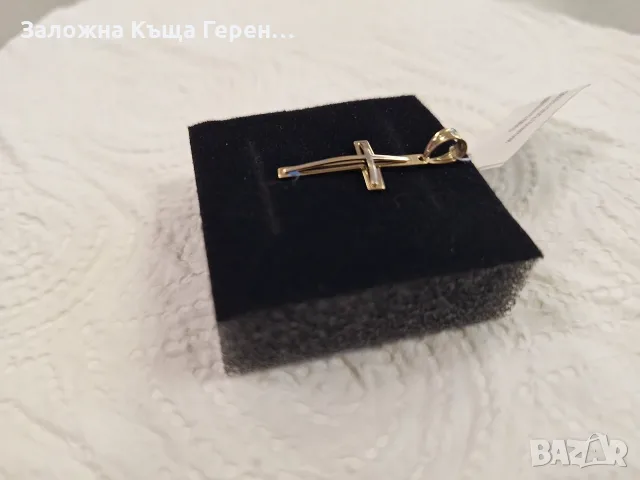Златен кръст 0,66гр, снимка 2 - Колиета, медальони, синджири - 56354538