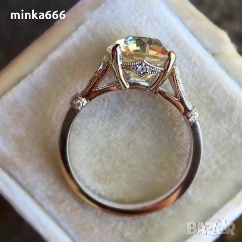 Сребърен пръстен с цирконий, снимка 4 - Пръстени - 35566570