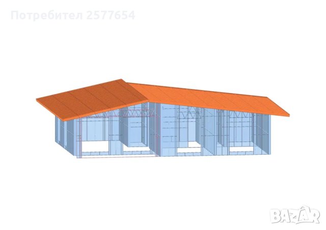 Къща,Бунгало,Преместваема къща,Сглобяеми къщи,Модулни,Жилищни-72м²