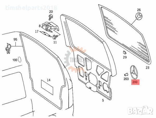 Емблема на задната врата Mercedes Vito 638 1996-2003 6387580058, снимка 2 - Части - 53929973