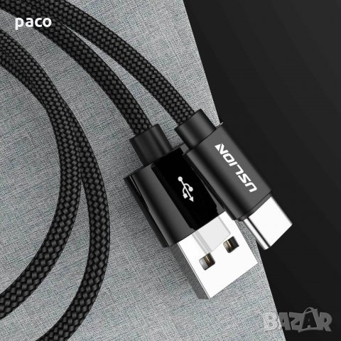 Кабел за телефон USB Type C Cable Quick Charge 2 метра, снимка 2 - USB кабели - 25395638