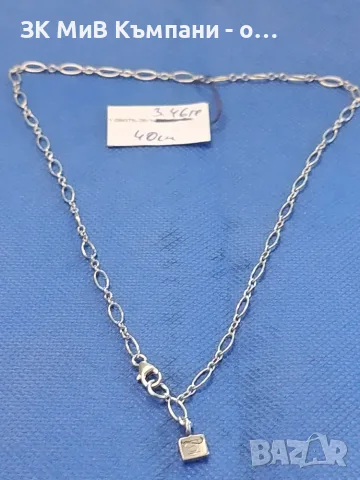 Сребърно колие 3.46гр, снимка 2 - Колиета, медальони, синджири - 56372994