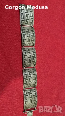 Vintage масивна сребърна гривна 835 проба , снимка 2 - Гривни - 49702381