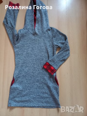 Блузон с джобчета и качулка, снимка 1