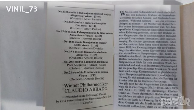 Johannes Brahms- 21 Hungarian Dances/ Wiener Philharmoniker · Claudio Abbado, снимка 4 - Аудио касети - 38377674