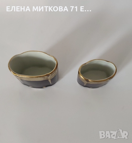 Порцеланов тоалетен/декоративен комплект от Илменау Порцелан,Германия, снимка 15 - Антикварни и старинни предмети - 52092726