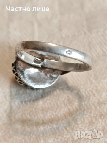 Оригинален Сребърен Пръстен Корона Царство България 1930те г., снимка 4 - Пръстени - 49116143