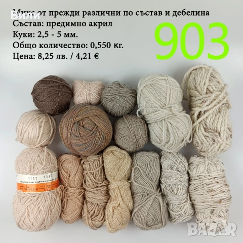 Евтини прежди в малки количества - нови и остатъци , снимка 12 - Други - 52042481