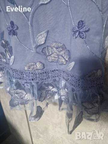 Прекрасна рокля в син цвят, размер M, снимка 3 - Рокли - 50150652