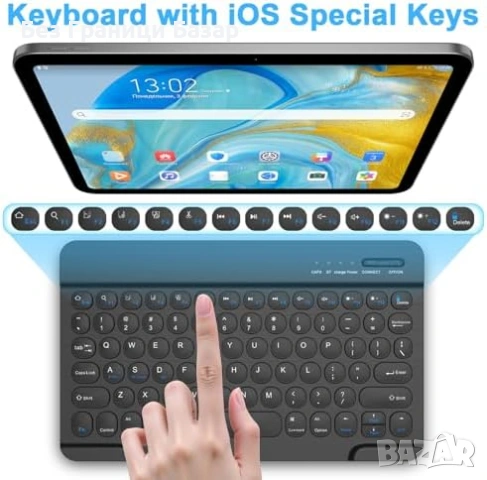Нова Bluetooth клавиатура за iPad 10/11 Gen таблет Type-C презареждаема, снимка 5 - Клавиатури и мишки - 54133270