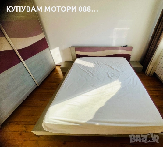 Спалня с Матрак Нани и Подматрачна Рамка и Гардероб и 2 бр Шкафчета , снимка 2 - Спални и легла - 53979854