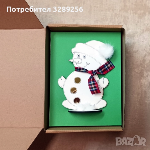 Коледен подарък Снежко, декорация, украса, име, Коледа, светлина, лампички, снимка 4 - Други - 52214897