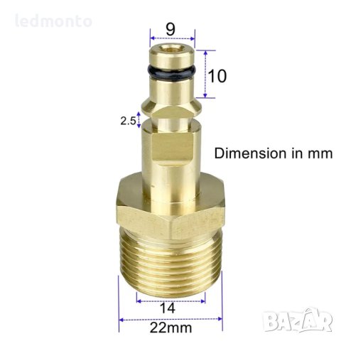 M22 адаптер за водоструйка за Karcher K Series Керхер маркуч адаптер, снимка 2 - Други инструменти - 42796940