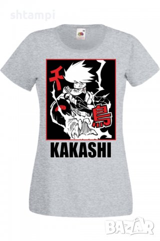 Дамска тениска Аниме Манга Naruto Hatake Kakashi 04 Chidori,Анимация,игра,Празник,Повод., снимка 5 - Тениски - 38059541