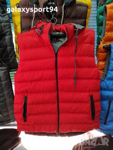 Мъжки спортен Елек Черно червен Есен зима 5 модела , снимка 4 - Спортни дрехи, екипи - 38358011