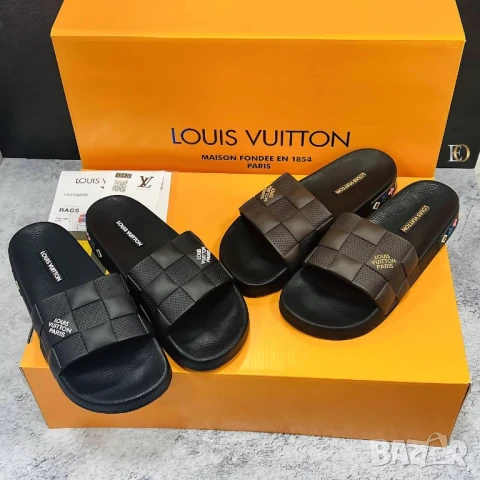 мъжки чехли valentino garavani gucci burberry louis vuitton , снимка 9 - Мъжки чехли - 51093359