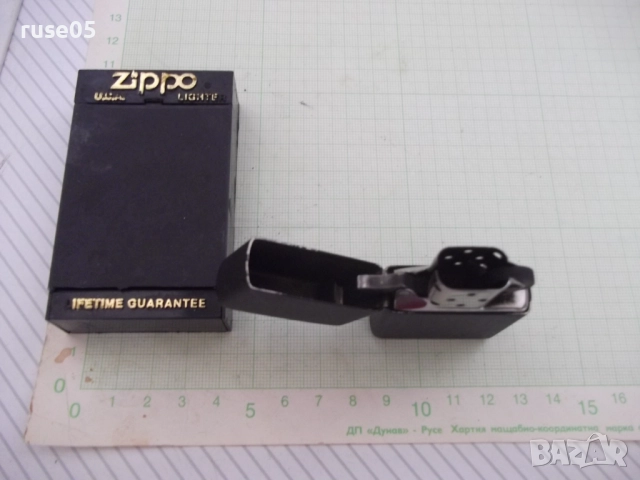 Запалка "ZIPPO" бензинова черна с камъче работеща, снимка 6 - Колекции - 51840129