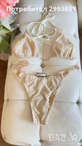 Бикини бански Гучи*Gucci technical gold chain, снимка 5 - Бански костюми - 51480412