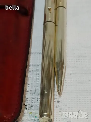 ПОСРЕБРЕНИ НЕМСКИ ПИСАЛКА И ХИМИКАЛ ,КАЛЪФ ТЕЛЕШКА КОЖА REYNOLD GERMANY, снимка 4 - Антикварни и старинни предмети - 47978587