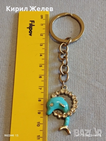 Ключодържател Делфин инкрустиран с кристали много красив стилен дизайн 25233, снимка 5 - Други - 52263724